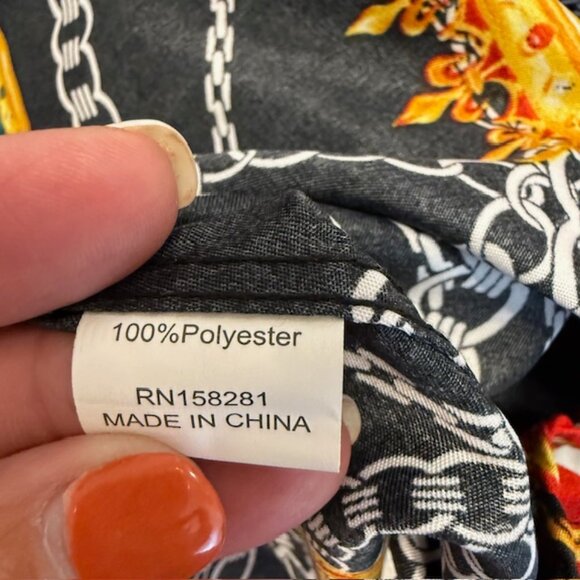 Suslo Couture Button Up Shirt Men’s XL All Over Print Crown Print Royalty - Picture 5 of 10